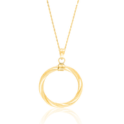 18K Real Gold Twisted Round Jewelry Set