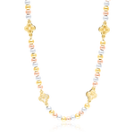 Load image into Gallery viewer, 18K Real Gold 3 Color Seed Flower Chain

