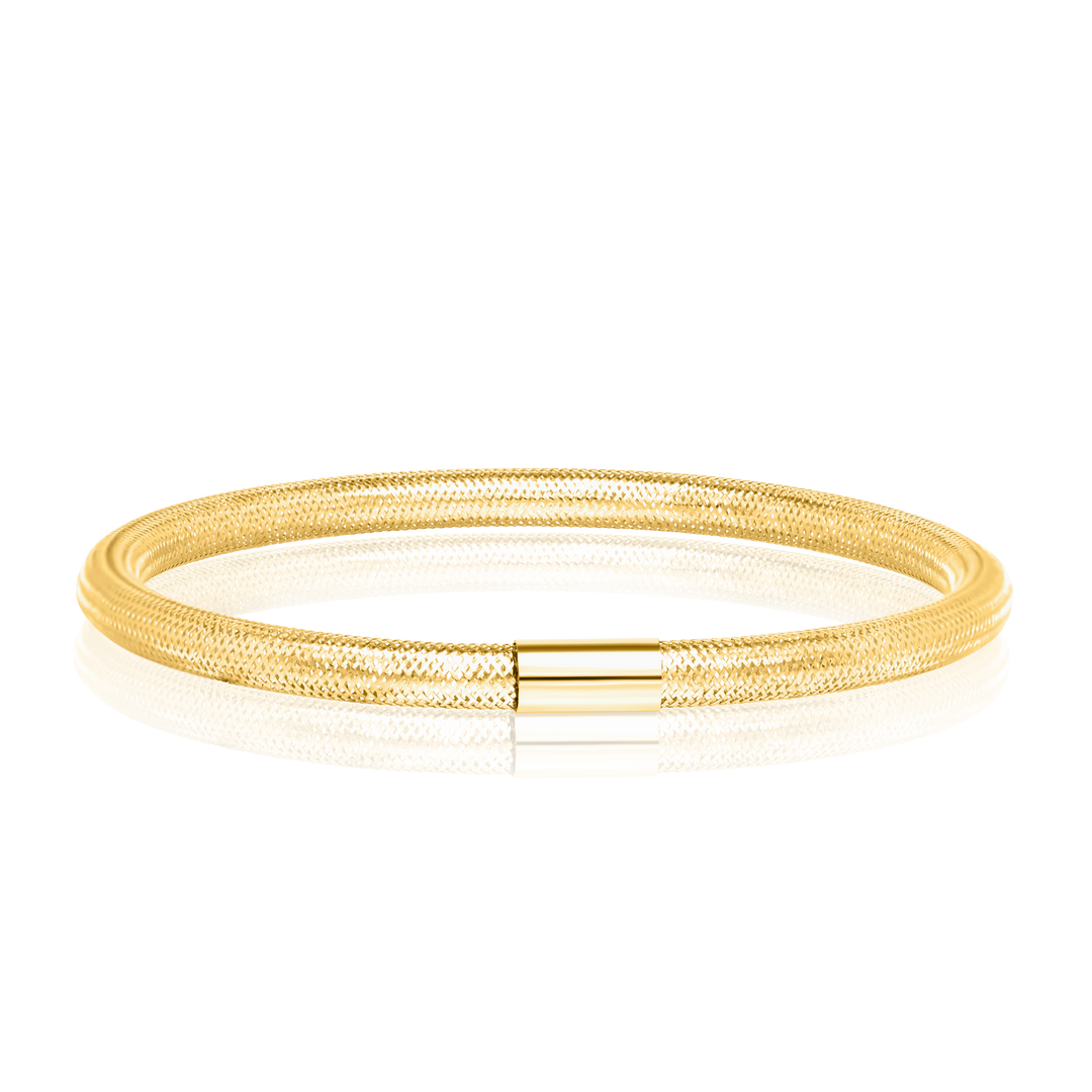 18K Real Gold Elastic Bangle