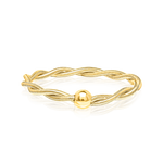 Load image into Gallery viewer, 18K Real Gold 2 Layer Twisted Seed Bangle
