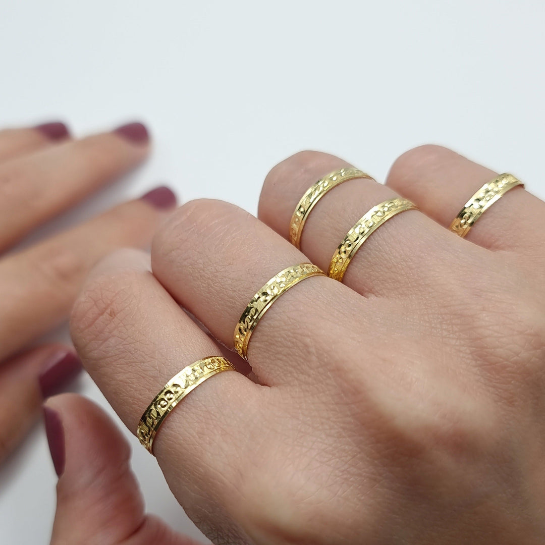 18K Real Gold Couple Ring - Main Image