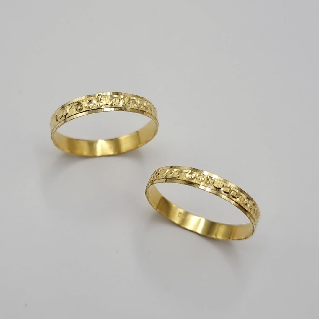 18K Real Gold Couple Ring