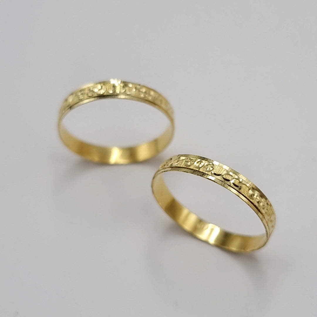18K Real Gold Couple Ring
