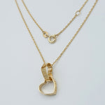 Load image into Gallery viewer, 18K Real Gold Double Heart Necklace
