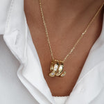 Load image into Gallery viewer, 18K Real Gold Elegant Stone Necklace
