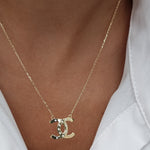 Load image into Gallery viewer, 18K Real Gold Elegant C.H Stone Necklace
