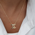 Load image into Gallery viewer, 18K Real Gold Elegant C.H Stone Necklace
