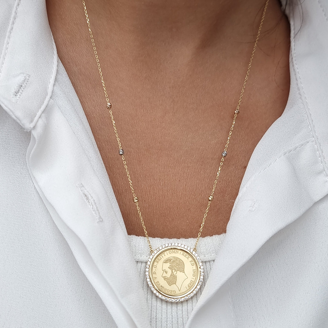 18K Real Gold Elegant Religious Necklace