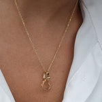 Load image into Gallery viewer, 18K Real Gold Double Heart Necklace
