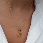 Load image into Gallery viewer, 18K Real Gold Double Heart Necklace
