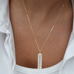 Load image into Gallery viewer, 18K Real Gold Sky Blue Stone Necklace
