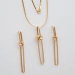 Load image into Gallery viewer, 18K Real Gold U-Link Jewelry Set
