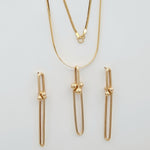 Load image into Gallery viewer, 18K Real Gold U-Link Jewelry Set
