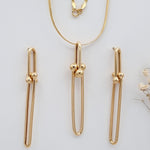 Load image into Gallery viewer, 18K Real Gold U-Link Jewelry Set
