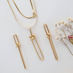 Load image into Gallery viewer, 18K Real Gold U-Link Jewelry Set
