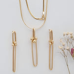 Load image into Gallery viewer, 18K Real Gold U-Link Jewelry Set
