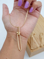 Load image into Gallery viewer, 18K Real Gold U-Link Jewelry Set
