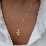 Load image into Gallery viewer, 18K Real Gold Cross Necklace
