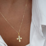 Load image into Gallery viewer, 18K Real Gold Cross Necklace
