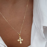 Load image into Gallery viewer, 18K Real Gold Cross Necklace
