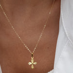 Load image into Gallery viewer, 18K Real Gold Cross Necklace
