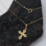 Load image into Gallery viewer, 18K Real Gold Cross Necklace
