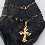 Load image into Gallery viewer, 18K Real Gold Cross Necklace
