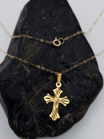 Load image into Gallery viewer, 18K Real Gold Cross Necklace
