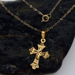 Load image into Gallery viewer, 18K Real Gold Cross Necklace
