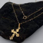 Load image into Gallery viewer, 18K Real Gold Cross Necklace
