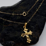 Load image into Gallery viewer, 18K Real Gold Cross Necklace
