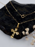 Load image into Gallery viewer, 18K Real Gold Cross Necklace
