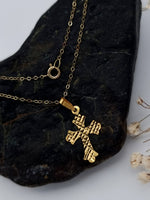 Load image into Gallery viewer, 18K Real Gold Cross Necklace
