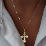 Load image into Gallery viewer, 18K Real Gold Cross Necklace
