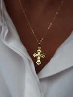 Load image into Gallery viewer, 18K Real Gold Cross Necklace
