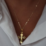 Load image into Gallery viewer, 18K Real Gold Cross Necklace
