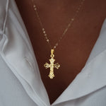 Load image into Gallery viewer, 18K Real Gold Cross Necklace
