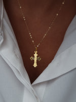 Load image into Gallery viewer, 18K Real Gold Cross Necklace
