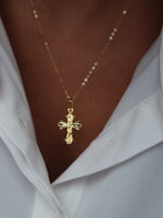 Load image into Gallery viewer, 18K Real Gold Cross Necklace
