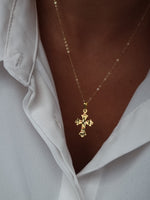 Load image into Gallery viewer, 18K Real Gold Cross Necklace
