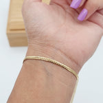 Load image into Gallery viewer, 18K Real Gold Flat Bracelet
