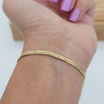 Load image into Gallery viewer, 18K Real Gold Flat Bracelet
