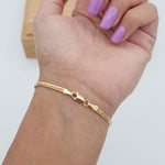 Load image into Gallery viewer, 18K Real Gold Flat Bracelet
