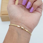 Load image into Gallery viewer, 18K Real Gold Flat Bracelet

