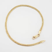 18K Real Gold Flat Bracelet