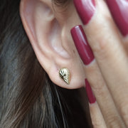 18K Real Gold Rain Drop Design Earring Set