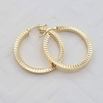 Load image into Gallery viewer, 18K Real Gold Lined Round Hoop Earring Set
