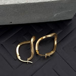 Load image into Gallery viewer, 18K Real Gold Twisted Oval Earring Set
