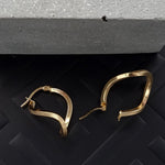 Load image into Gallery viewer, 18K Real Gold Twisted Oval Earring Set
