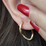 Load image into Gallery viewer, 18K Real Gold Twisted Oval Earring Set
